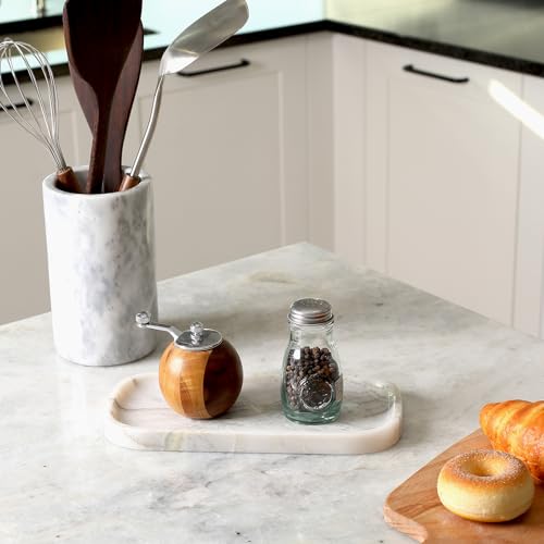 Marble Tray 10"x5" Marble Vanity Tray for Bathroom Countertop Kitchen Sink