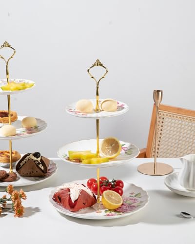 Sweejar 3 Tier Ceramic Cake Stand Wedding