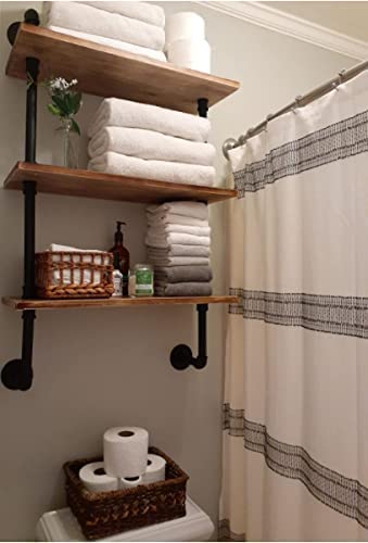 Industrial Pipe Shelving Bathroom Shelves Over Toilet 24 Inch