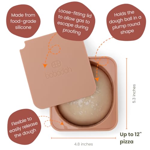 Pizza Dough Proofing Silicone Containers with Lids (6 Count)