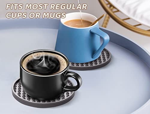 Rubber Coasters Set 6 with Holder