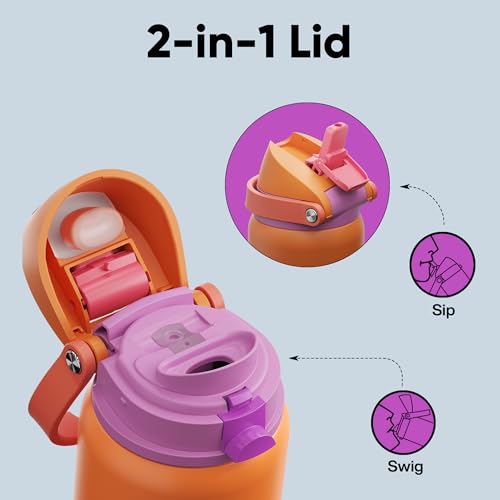 Insulated Water Bottle with Straw