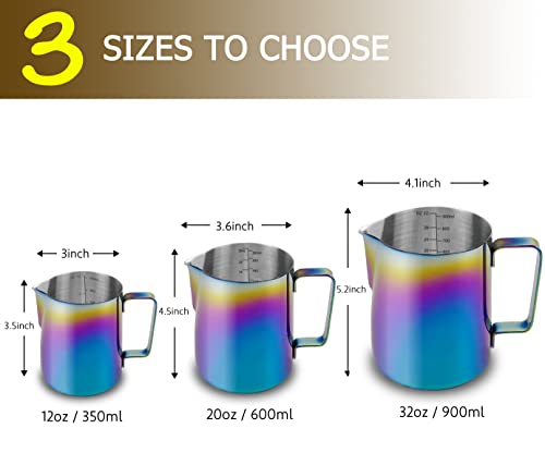 Stainless Steel Milk Frothing Pitcher 12 oz