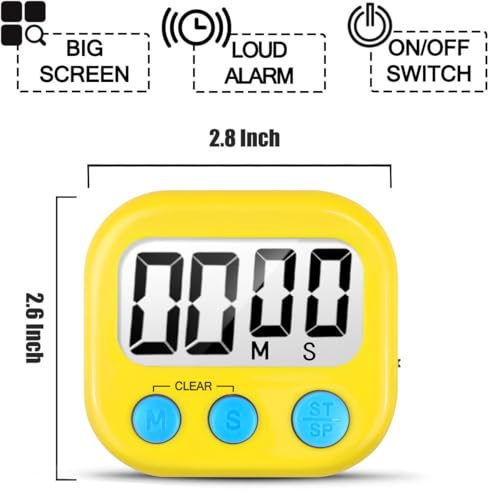 Digital Kitchen Timers for Cooking (2 Count)