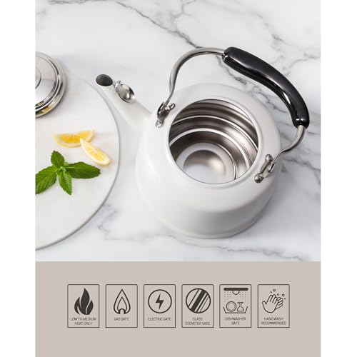 Kingstree Large 2 Qt Heavy Gauge Stainless Steel Tea Kettle