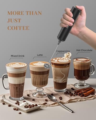 Rechargeable Milk Frother with Cover