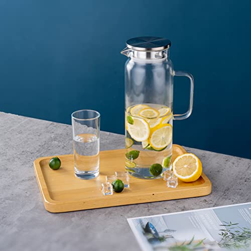 Set of 2 Glass Pitcher with Lid (2 Count)