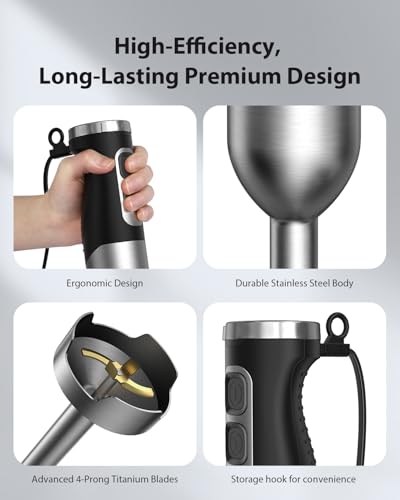 1000W Powerful Immersion Blender Handheld