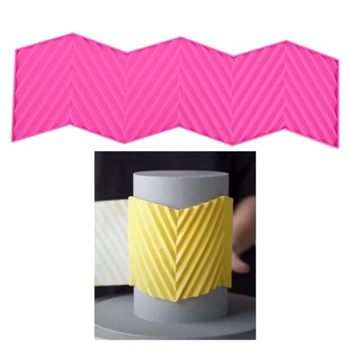 3D Diagonal Stripes Design Lace Mat Silicone Mold Silicone Lace Mold Sugar Craft Cake Brim Decoration Tool