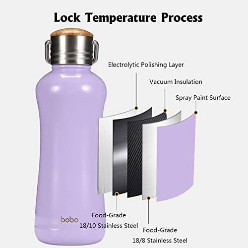 Mini Insulated Water Bottle With Bamboo Lid (11.8 Count)