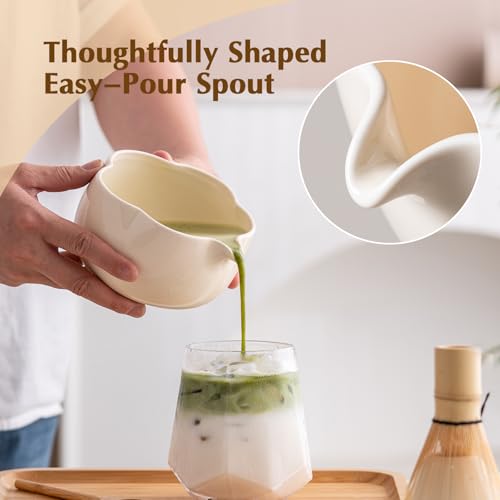 Matcha Set 8Pcs Floral Ceramic Matcha Kit with Matcha Whisk