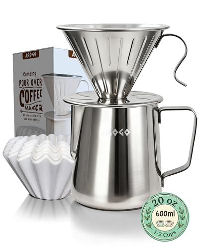 Stainless Pour Over Coffee Maker Set
