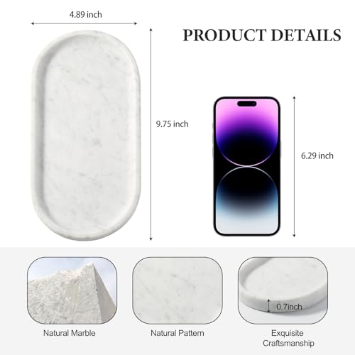 Natural White Marble Tray for Home Decor