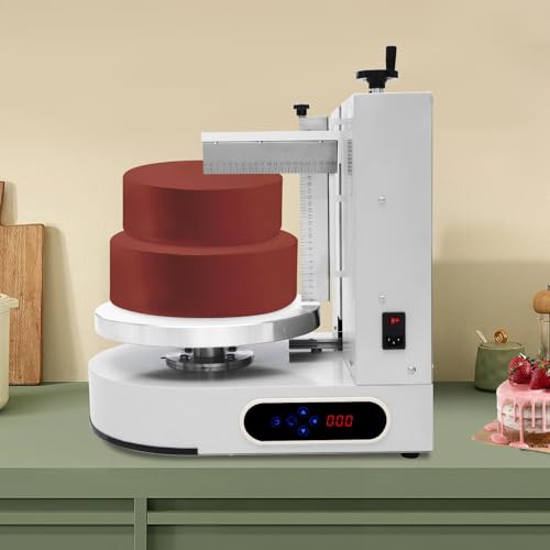 Cake Decorating Coating Machine Cream Spreading Automatic Frosting Turntable with Graduated Scraper for 4