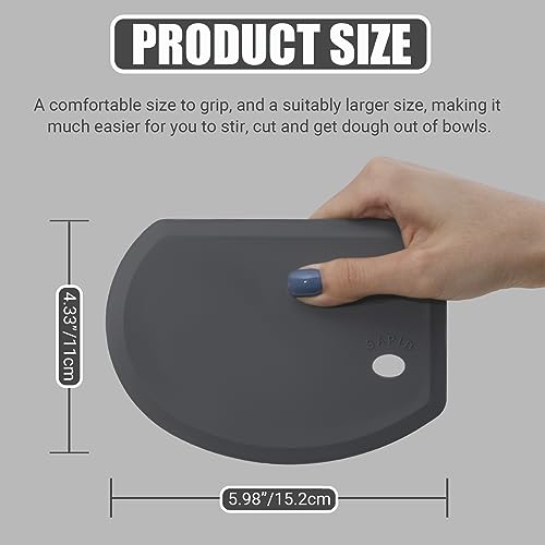 Silicone Dough Scraper with Metal Core Flexible Bowl Scraper Bread Baking