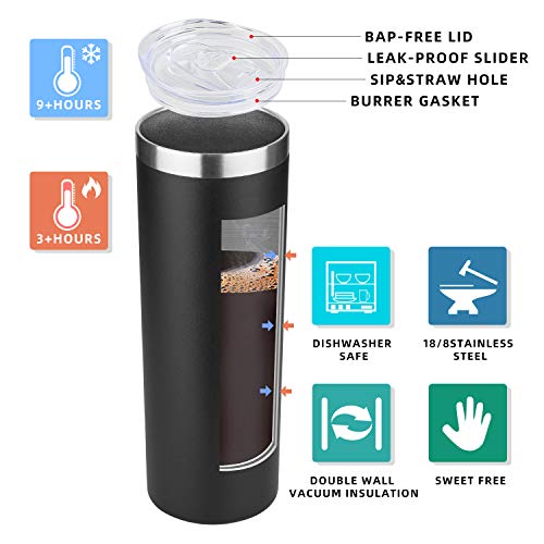 20 oz Skinny Tumblers Bulk Set (8 Count)