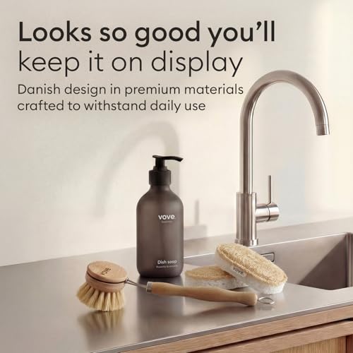 Cleaning Duo Bamboo Dish Brush Set and Natural Dish Sponges (7 Count)