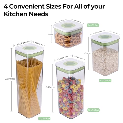 Pop Airtight Food Storage Containers with Date Recording Lids (5 Count)