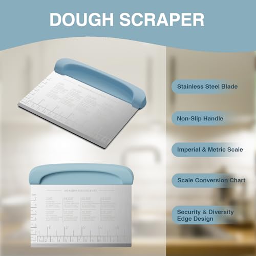 Bench Scraper Dough Scraper Bowl Pastry Scraper for Bread Cake Pizza
