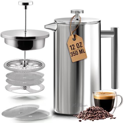 304 Grade Stainless Steel French Press 12 Oz
