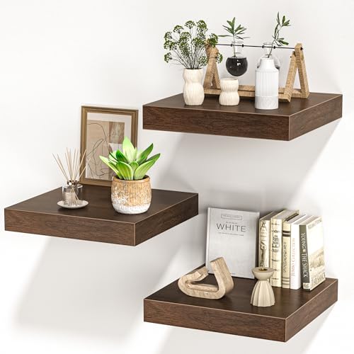 Square Floating Shelves for Wall (3 Count)