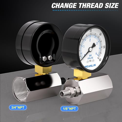 0 60Psi 2" Steel Double Graduated Air Test Pressure gauges