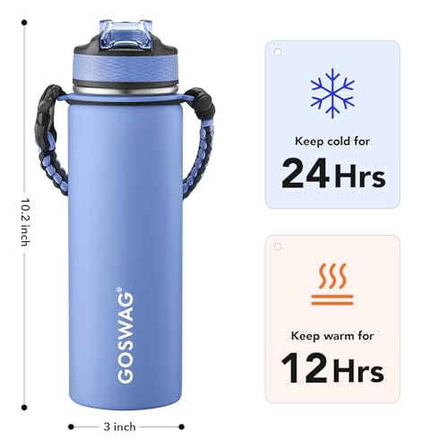 24oz Insulated Stainless Steel Travel Water Bottle