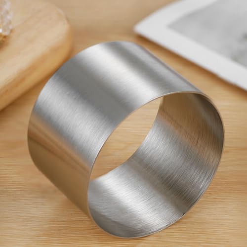6 Packs Cake Rings Stainless Steel Nonstick Tart Ring Cake & Pastry Ring