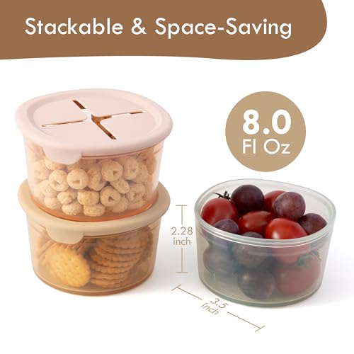 Silicone Snack Containers for Kids (8 Fl Oz)