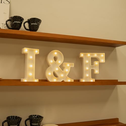 Rechargeable LED Letter Lights Sign Marquee Light Up Letters Sign for Night Light Wedding