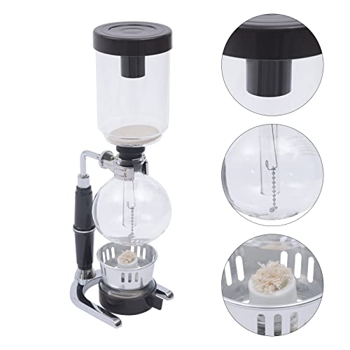Siphon Syphon Coffee Maker Tabletop Glass Siphon Pot Syphon Coffee Maker Siphon Vacuum Coffee Maker Black