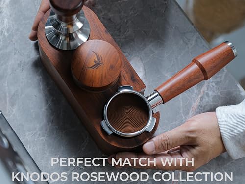 54mm Espresso Distribution Tool Rosewood Adjustable Stainless Steel Coffee Distributor Leveler Compatible with Breville Espresso Machine Accessories