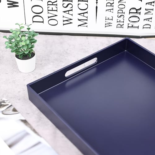 Navy Blue Serving Tray for Coffee Table
