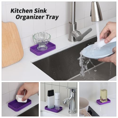 Silicone Kitchen Sink Organizer Tray for Multiple Usage