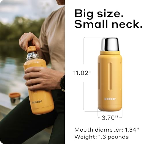 34 oz Vacuum Insulated Stainless Steel Water Bottle with Cup Lid
