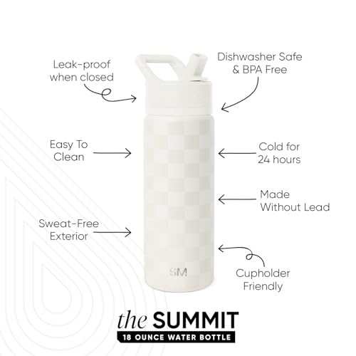 Insulated Water Bottle with Straw