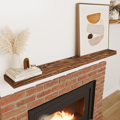 60'' Pine Wood Floating Shelf for Wall