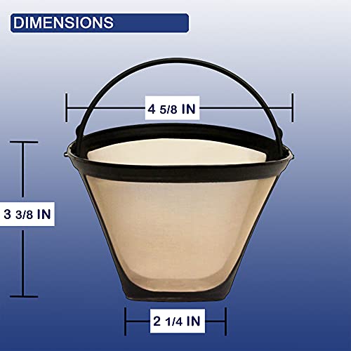Brand Reusable #4 Cone Coffee Filter fits Ninja Coffee Makers and Brewers. BPA