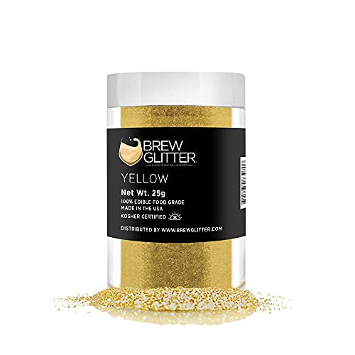 Yellow BREW GLITTER Edible Glitter For Drinks