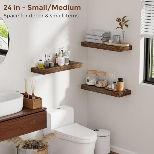 16 Inch Floating Shelves for Wall Set of 2 (2 Count)
