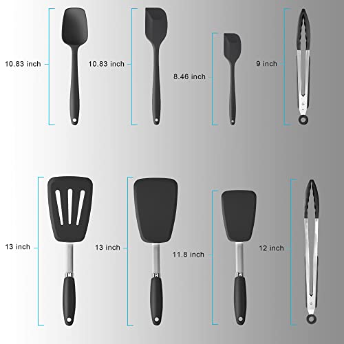 5 Piece Silicone Spatulas Set with Tongs (5 Count)