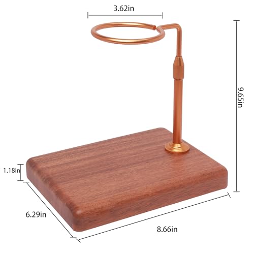 Pour Over Coffee Maker with Adjustable Stand & Wooden Base