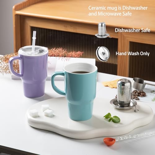 Sweejar Ceramic Tea Cup with Lid