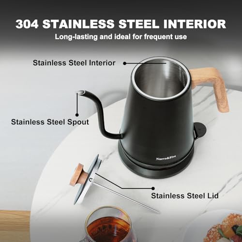 Electric Gooseneck Kettle with Thermometer