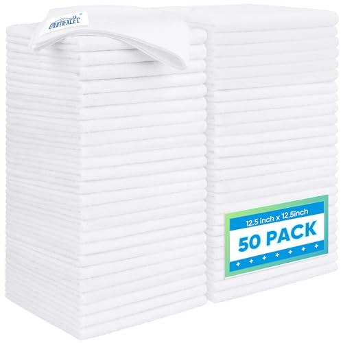 White Microfiber Cleaning Cloth 50 Pack (50 Count)