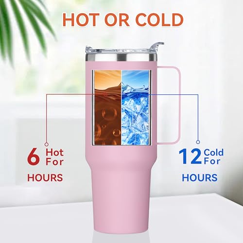 40 oz Stainless Steel Tumbler with Handle (8 Count)