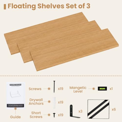 Floating Book Shelves for Wall