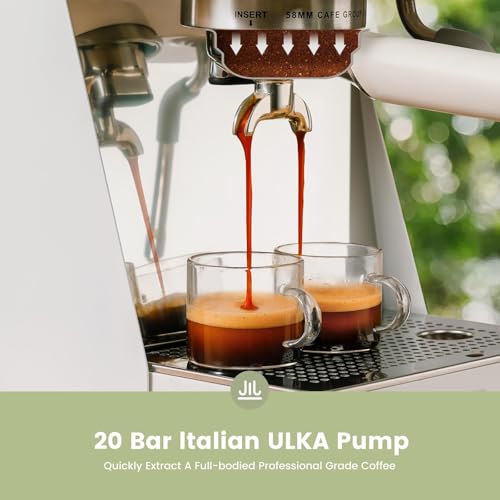 20 Bar Espresso Machine with Professional 58mm Espresso Maker with Milk Frother