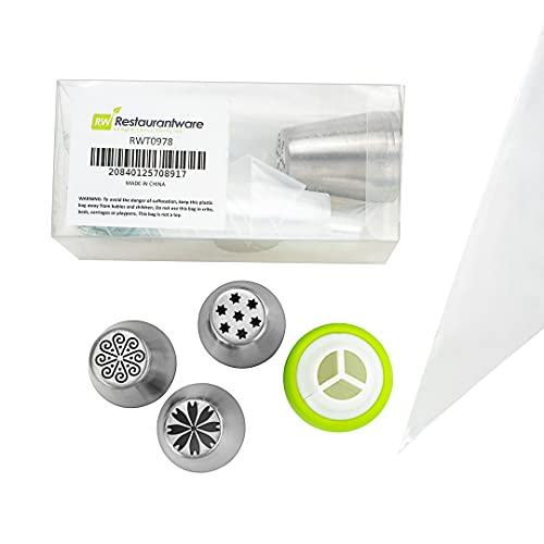 Pastry Tek Russian Piping Tips Set 17 Piece Durable Cake Decorating Kit