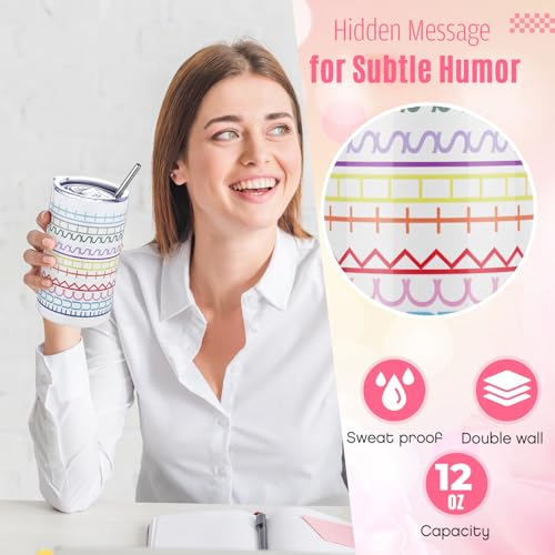 12 oz Hidden Message Tumbler Insulated with Lid Straw
